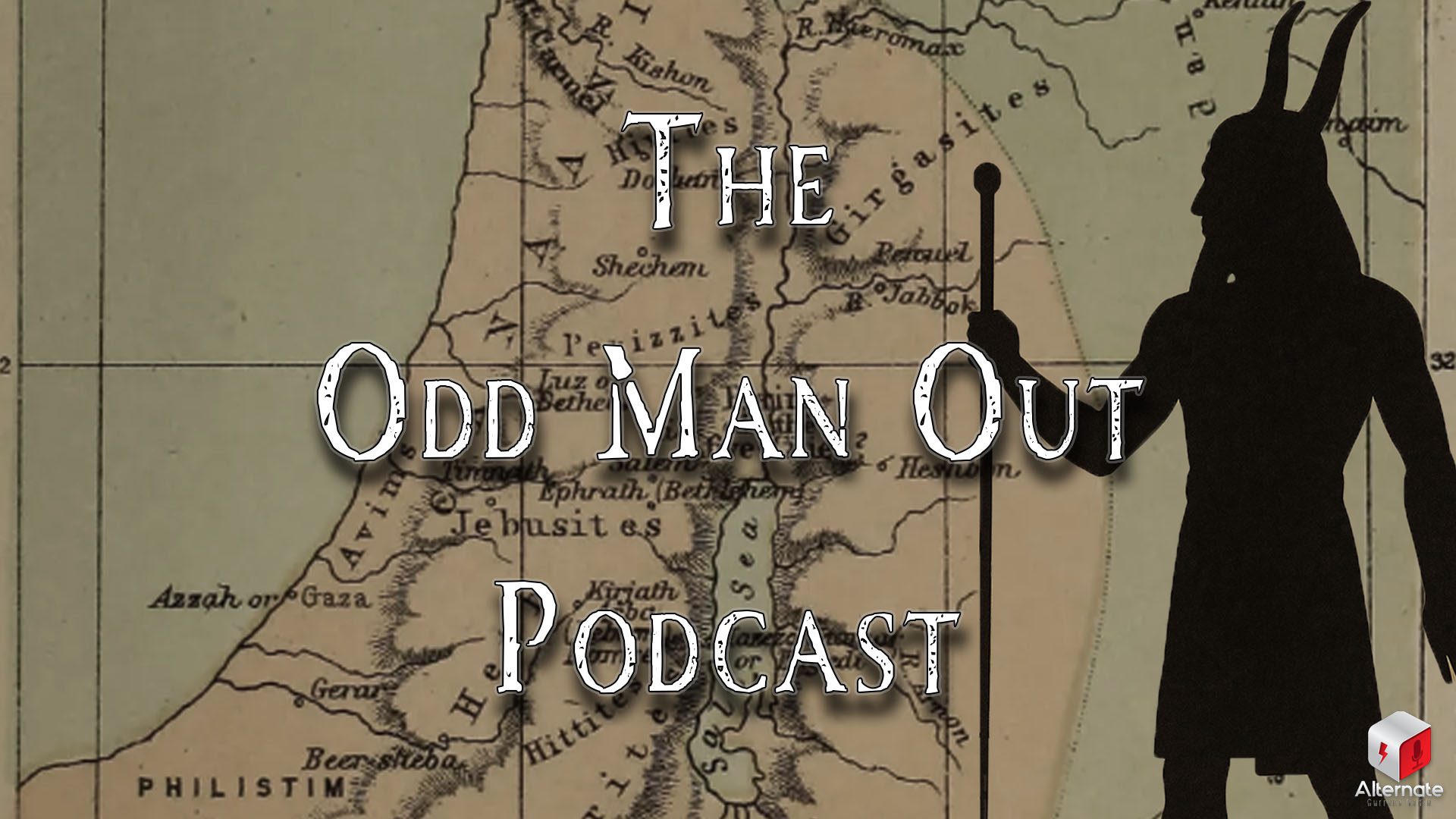 A historical map of ancient Canaan shows tribal regions and cities like Jerusalem, Jericho, and Bethel, overlaid with the silhouette of an Egyptian figure holding a staff.