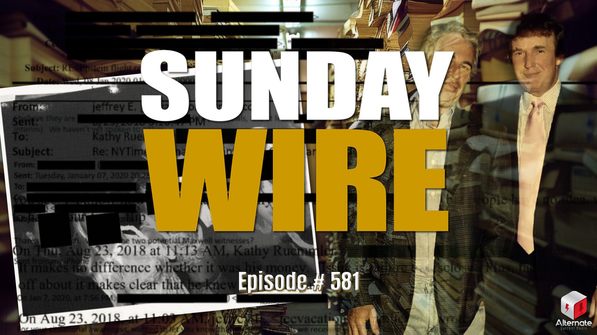 Trump, Epstein files, Sunday Wire logo